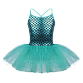 Girls Glitter Mermaid Tutu Dress